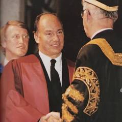 H.H. The Aga Khan IV conferred with Honoray Degree of Laws from McMaster university, Hamilton, Ontario